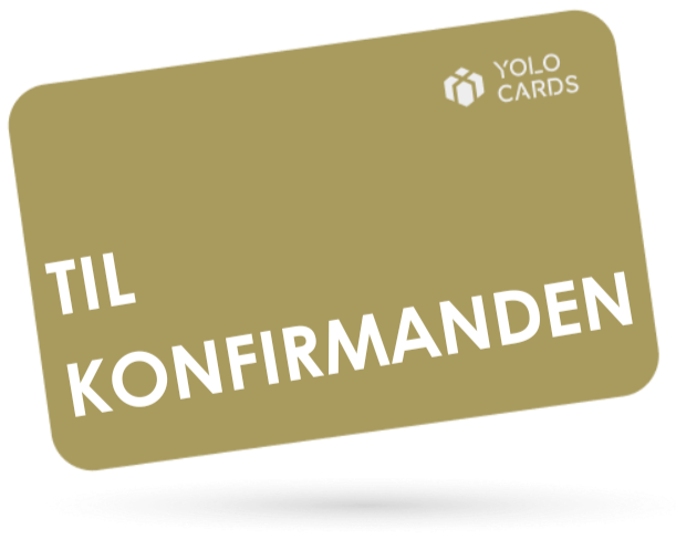 Guld YOLO gavekort - Gave til konfirmanden